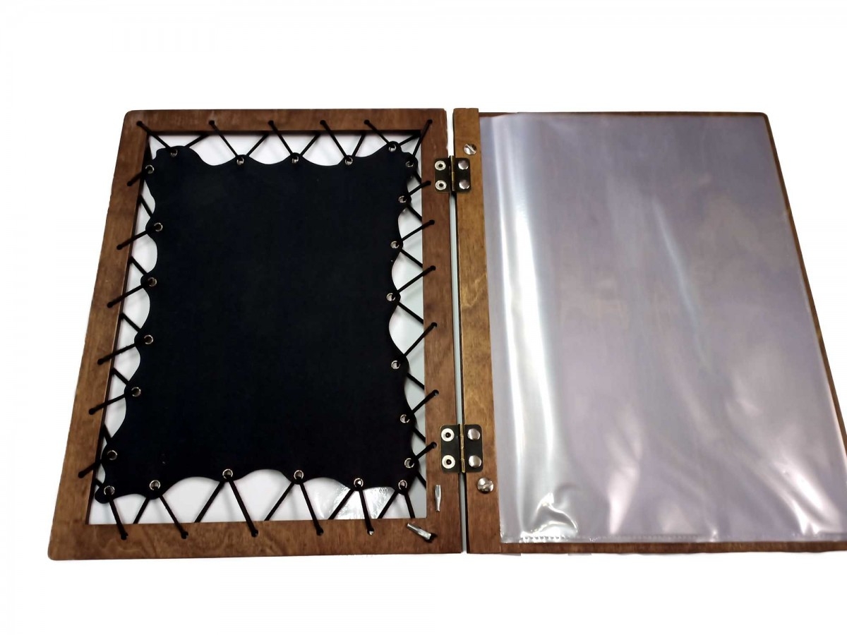 Drewniana karta menu "Leather" MD37 - standard - obrazek 3