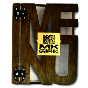 Drewniana karta menu "Cut" MD18 - standard