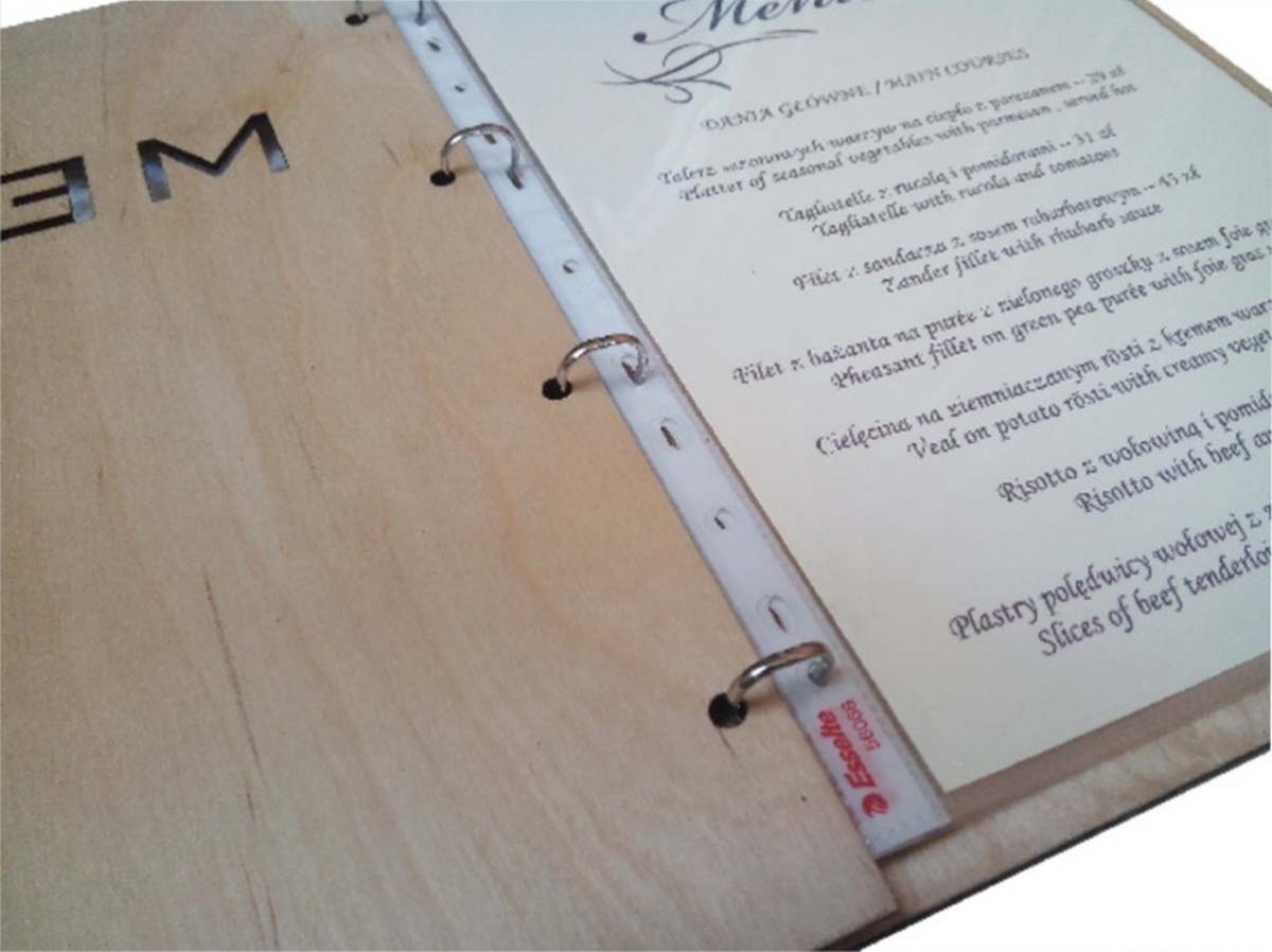 Drewniana karta menu "Folder" MD07 - standard - obrazek 4
