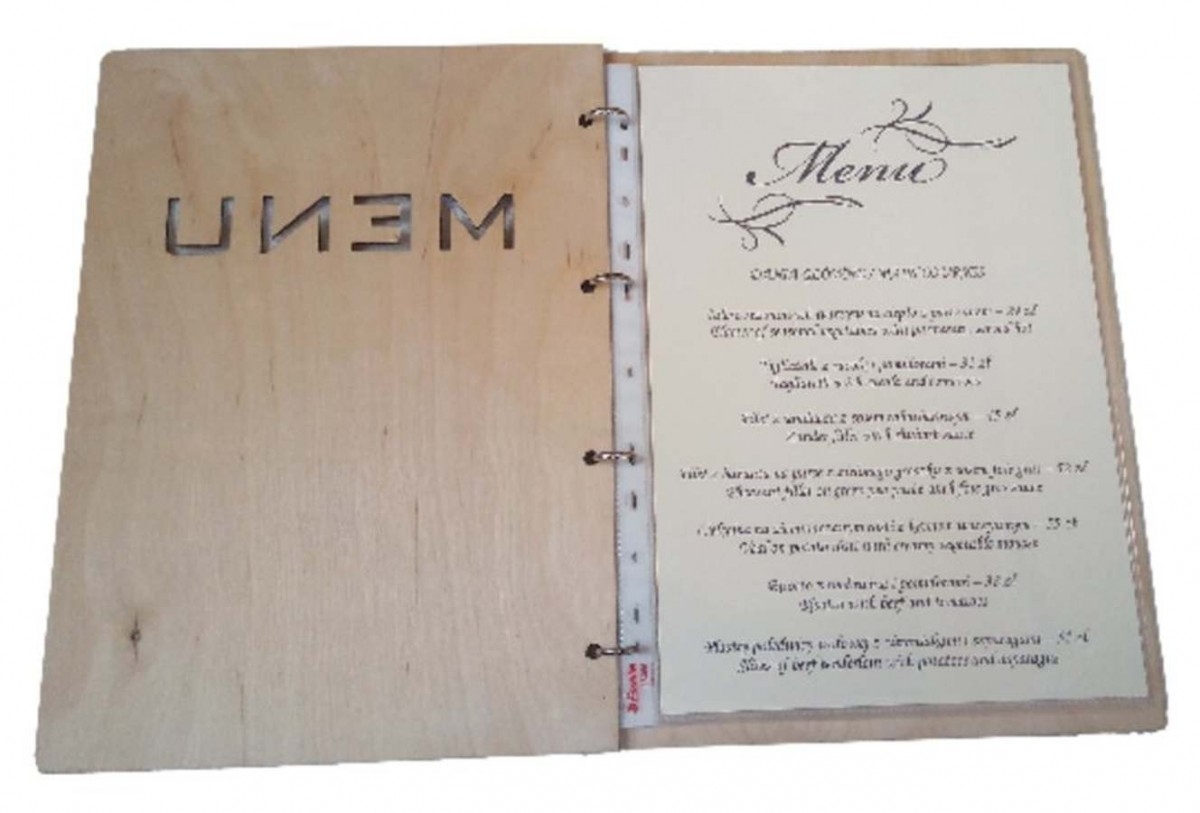 Drewniana karta menu "Folder" MD07 - standard - obrazek 6