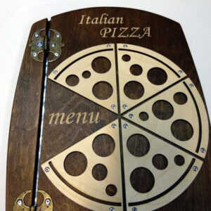 Drewniana karta menu "Pizza" MD09 - standard