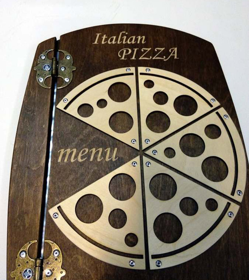 Drewniana karta menu "Pizza" MD09 - standard